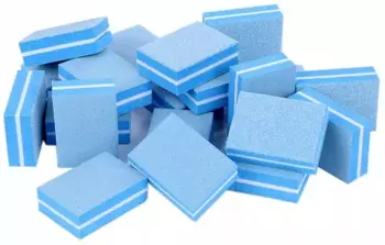 50x Mini Blok Polerski Kostka 100/180 buffer niebieski